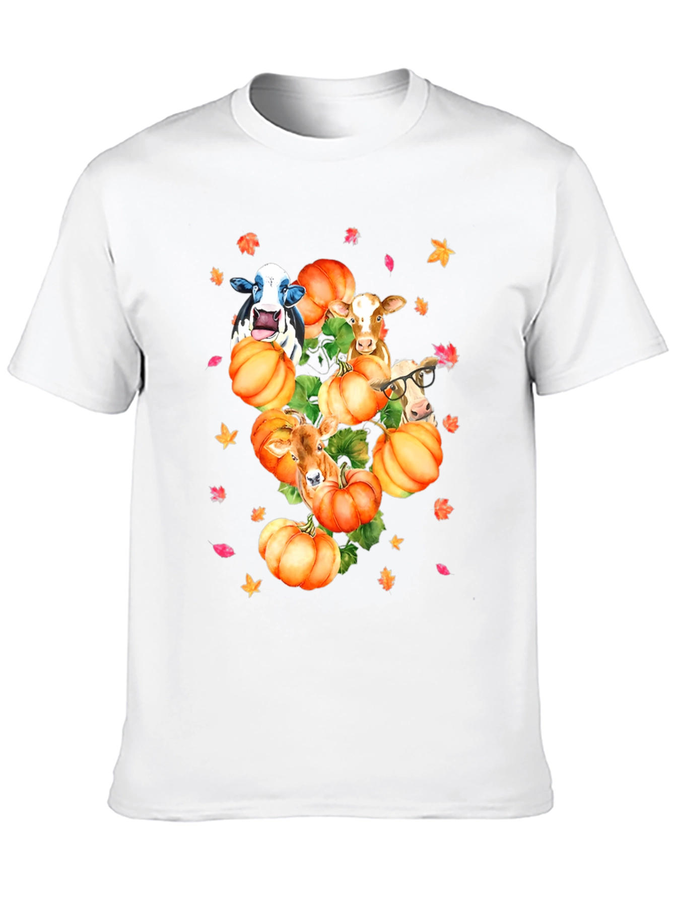 Cows & Pumpkins T-Shirt Fall Harvest Tee