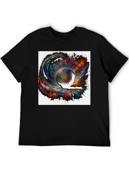 Cosmic Sphere Graphic T-Shirt - Modern Art Tee