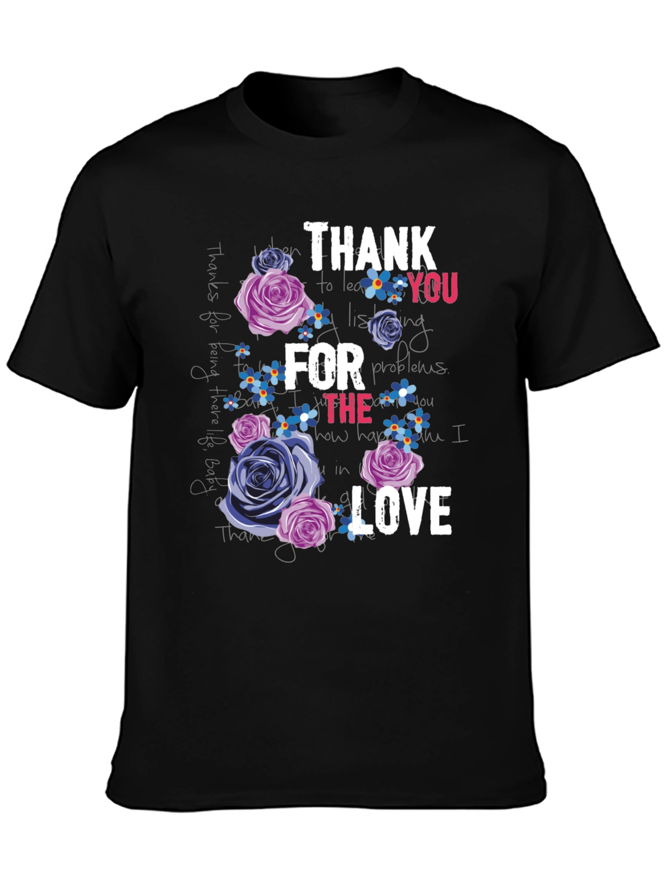 Floral Thank You Graphic T-Shirt