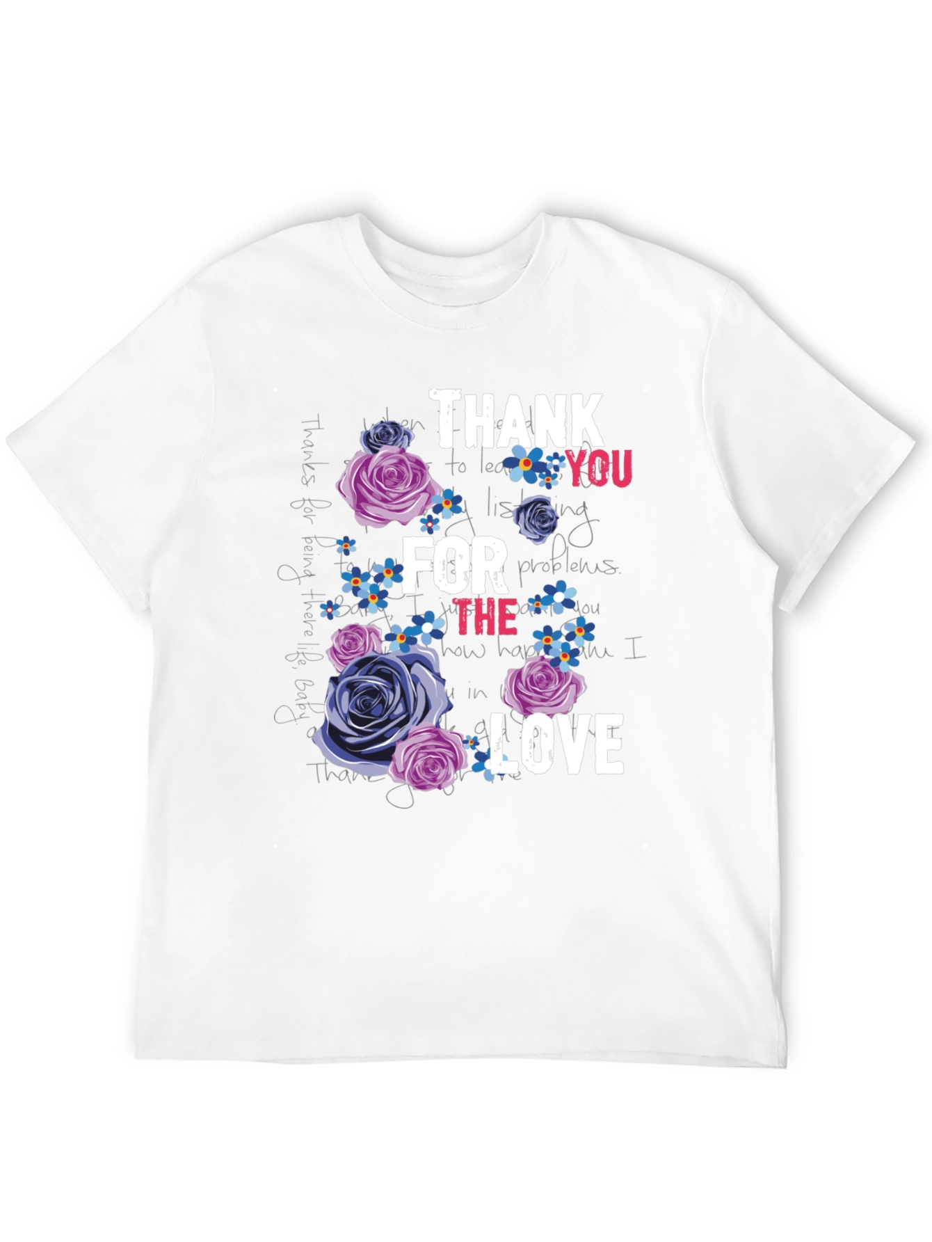 Floral Thank You Graphic T-Shirt
