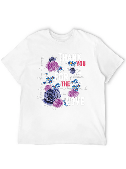 Floral Thank You Graphic T-Shirt