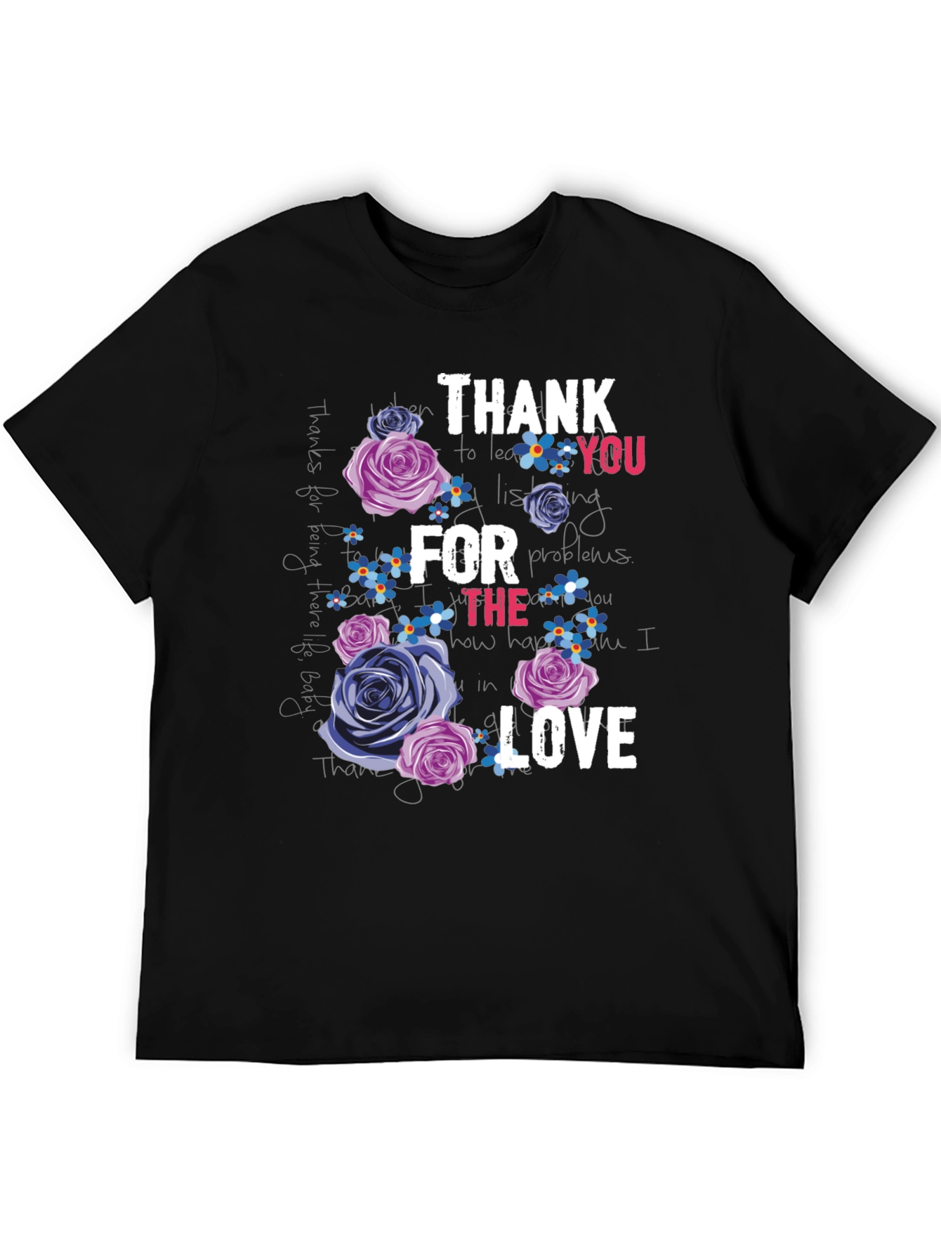Floral Thank You Graphic T-Shirt