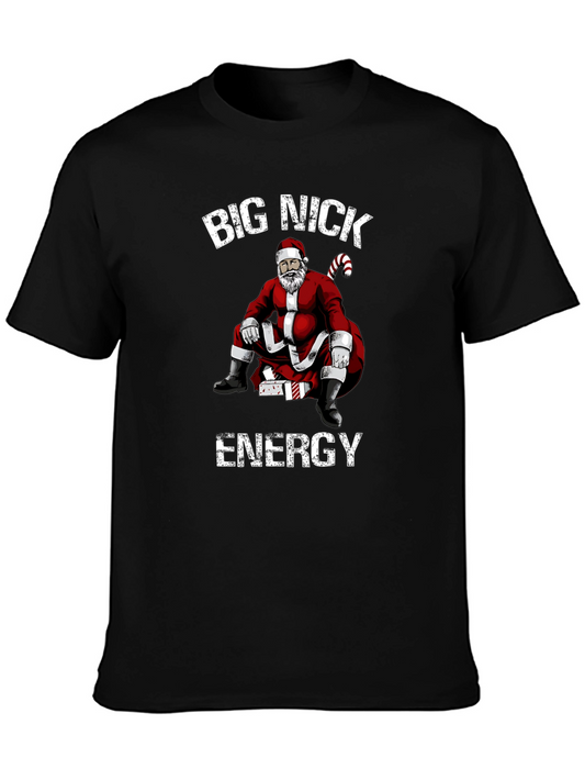 Big Nick Energy Santa T-Shirt - Christmas Humor Tee