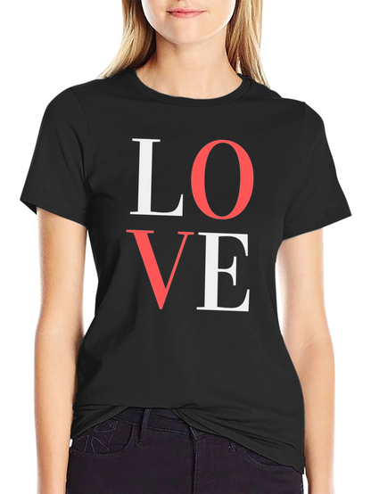 Love Graphic Tee - Black Cotton T-Shirt