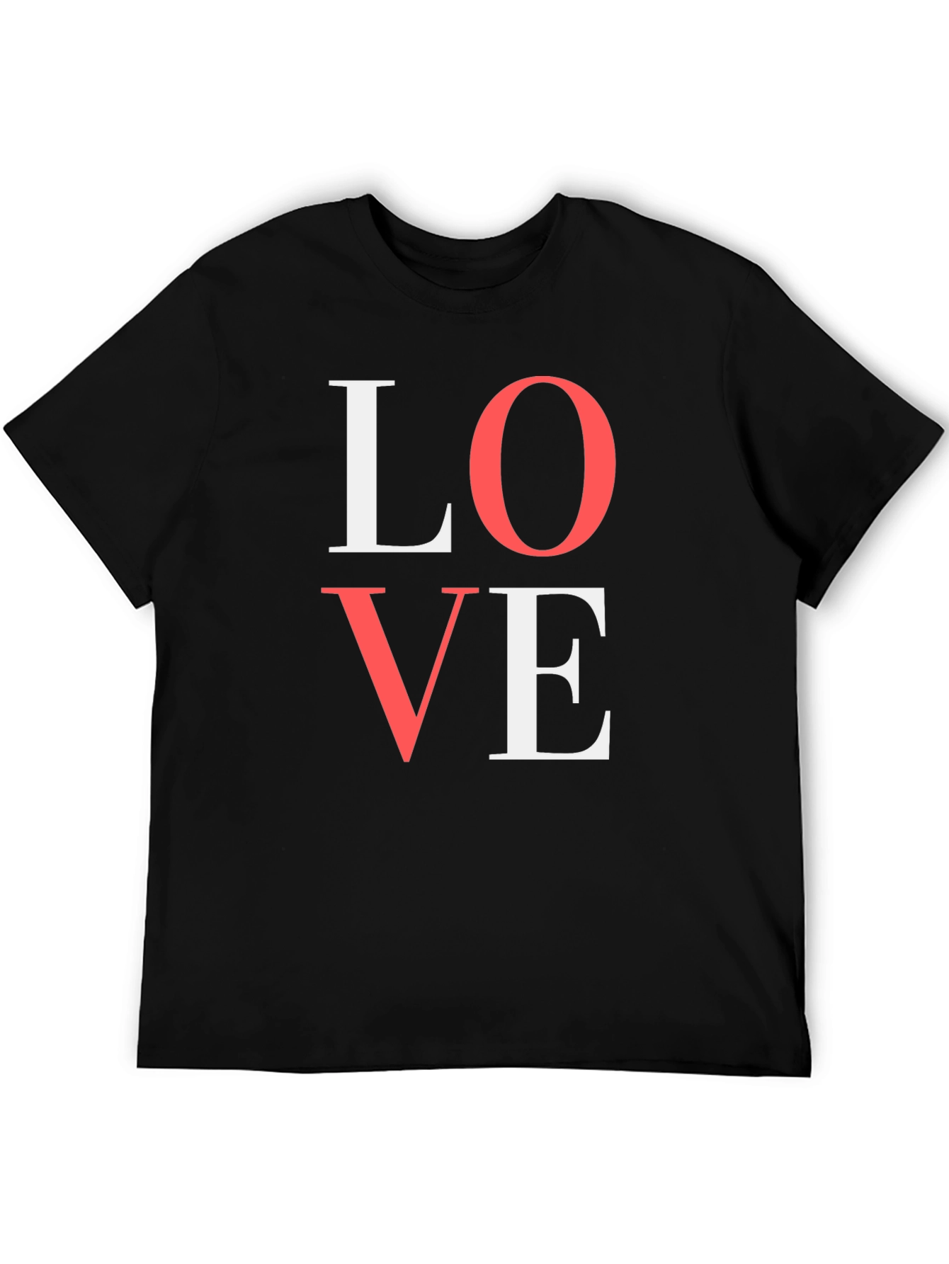 Love Graphic Tee - Black Cotton T-Shirt