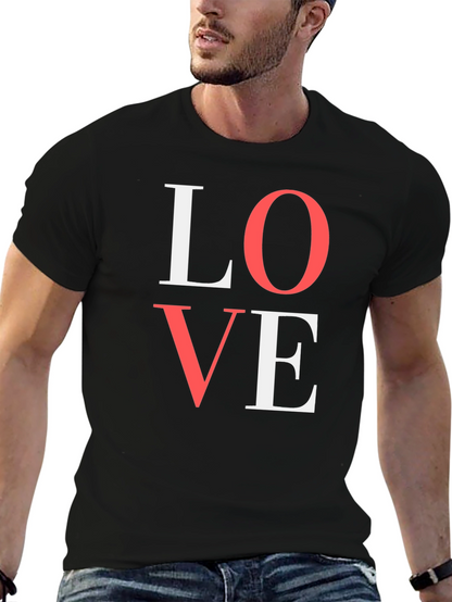 Love Graphic Tee - Black Cotton T-Shirt