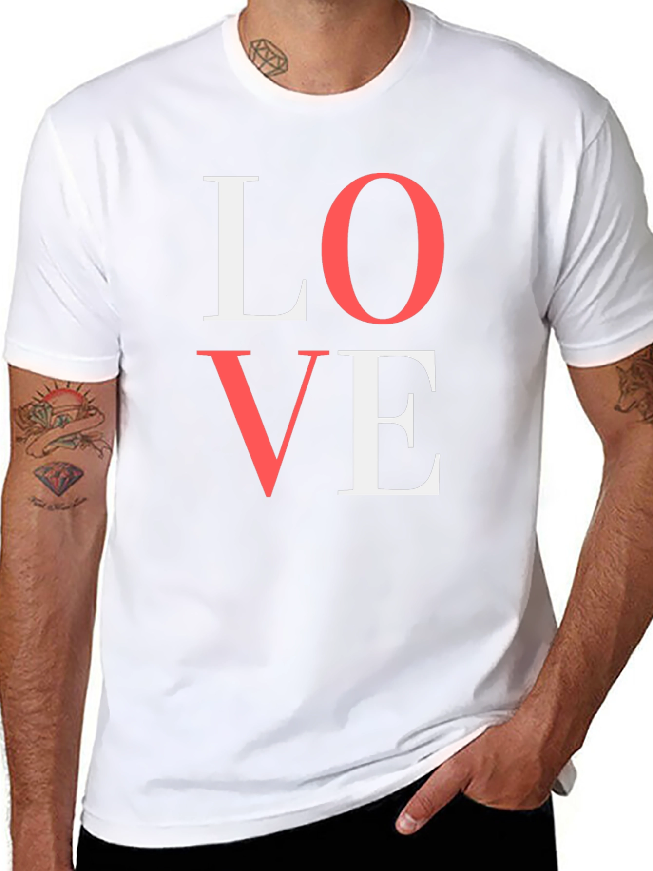 Love Graphic Tee - Black Cotton T-Shirt