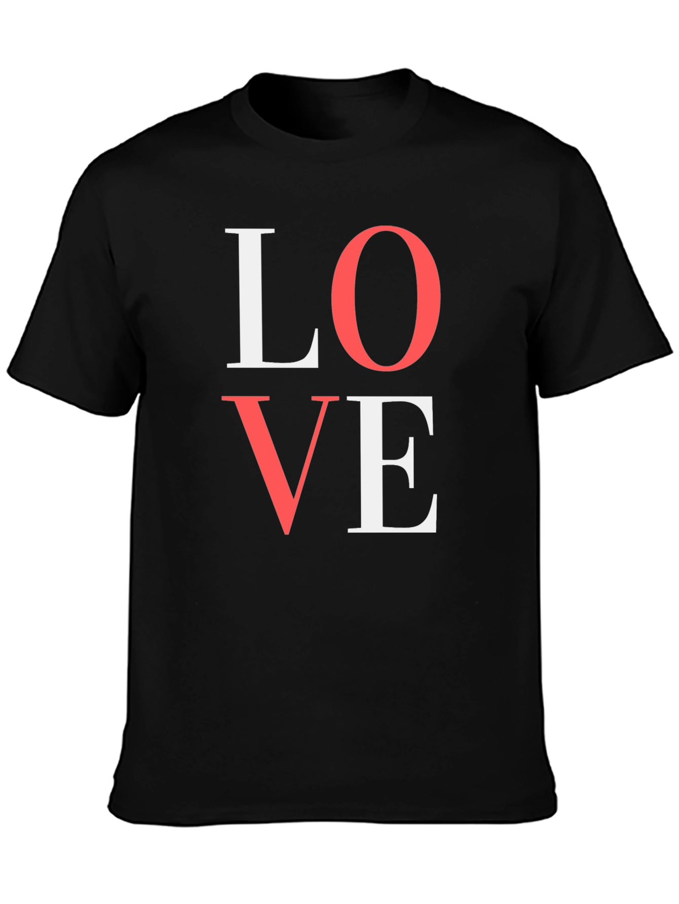 Love Graphic Tee - Black Cotton T-Shirt