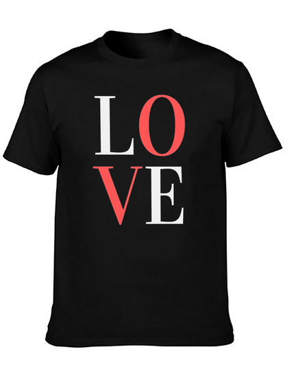 Love Graphic Tee - Black Cotton T-Shirt