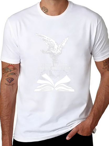 Open Mind T-Shirt: Bird Book and Learning Graphic Tee