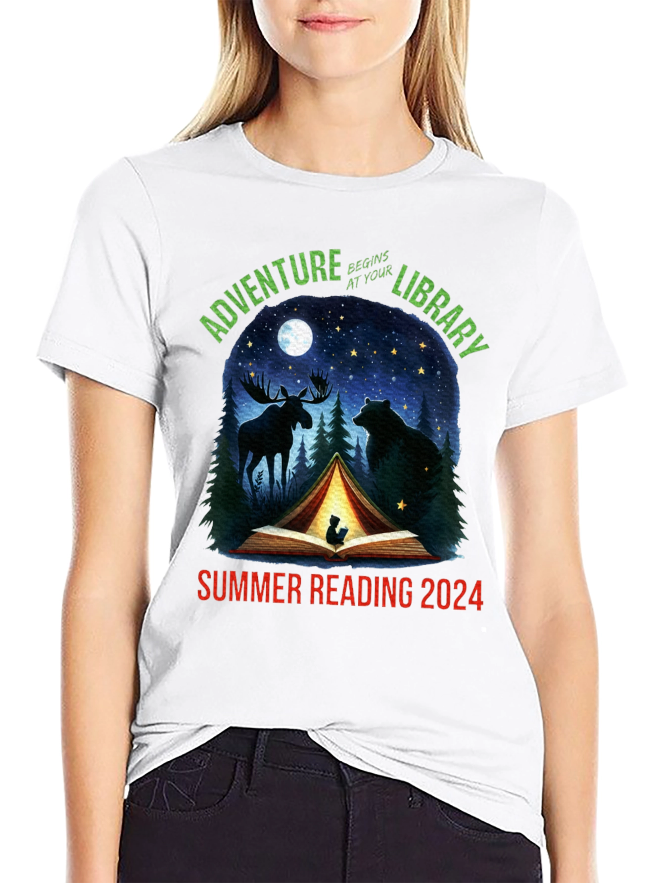 Adventure Begins At Your Library 2024 T-Shirt