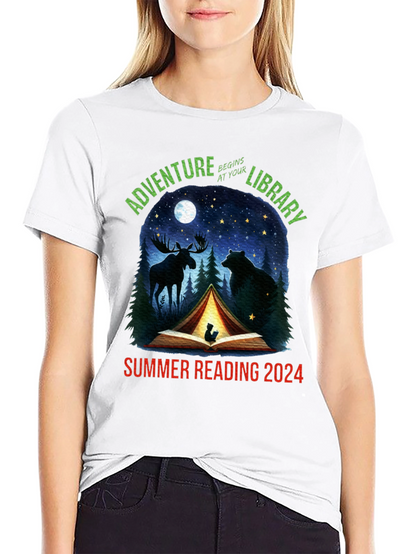 Adventure Begins At Your Library 2024 T-Shirt