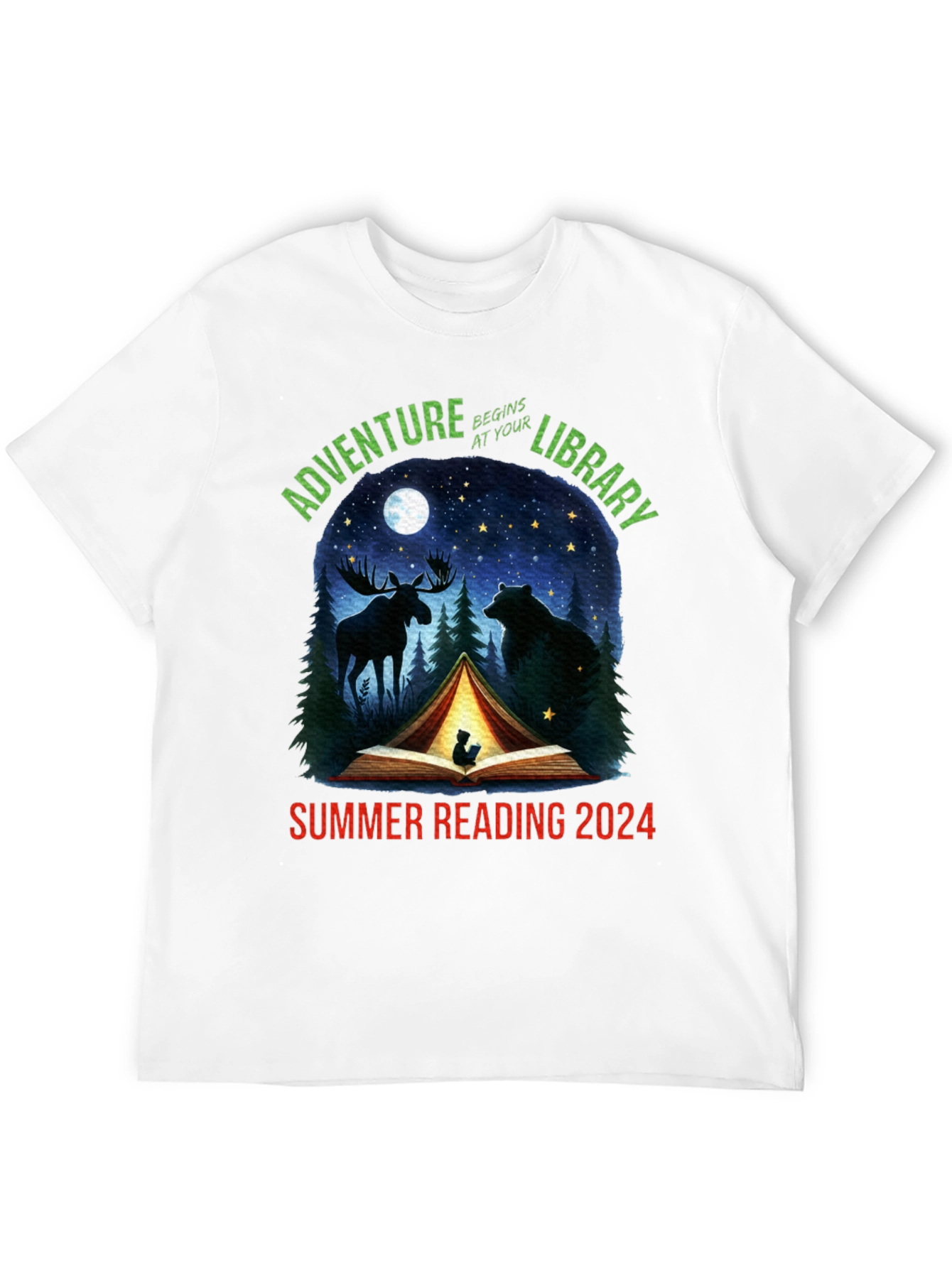 Adventure Begins At Your Library 2024 T-Shirt