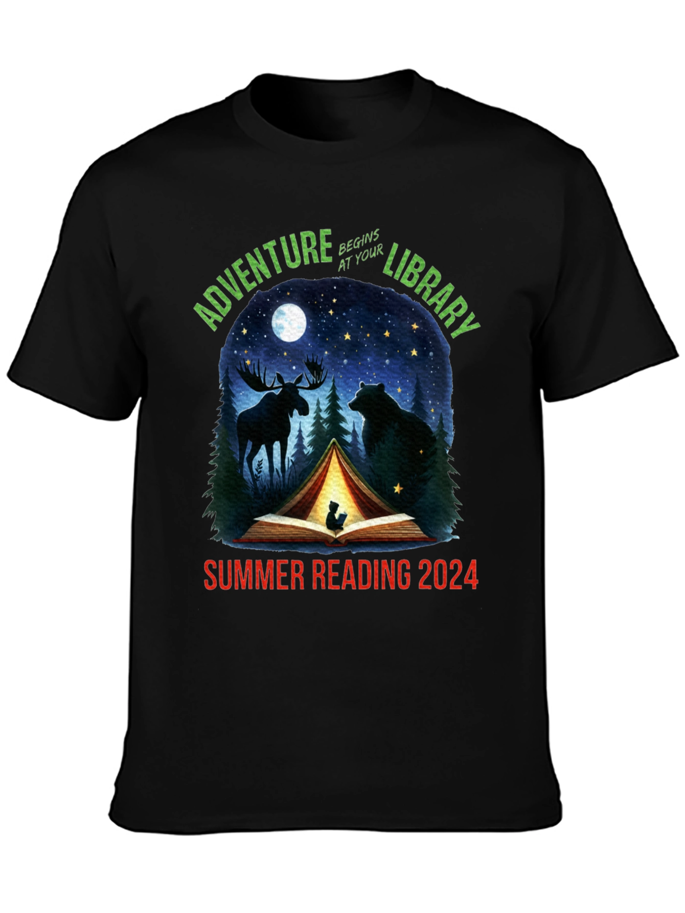 Adventure Begins At Your Library 2024 T-Shirt