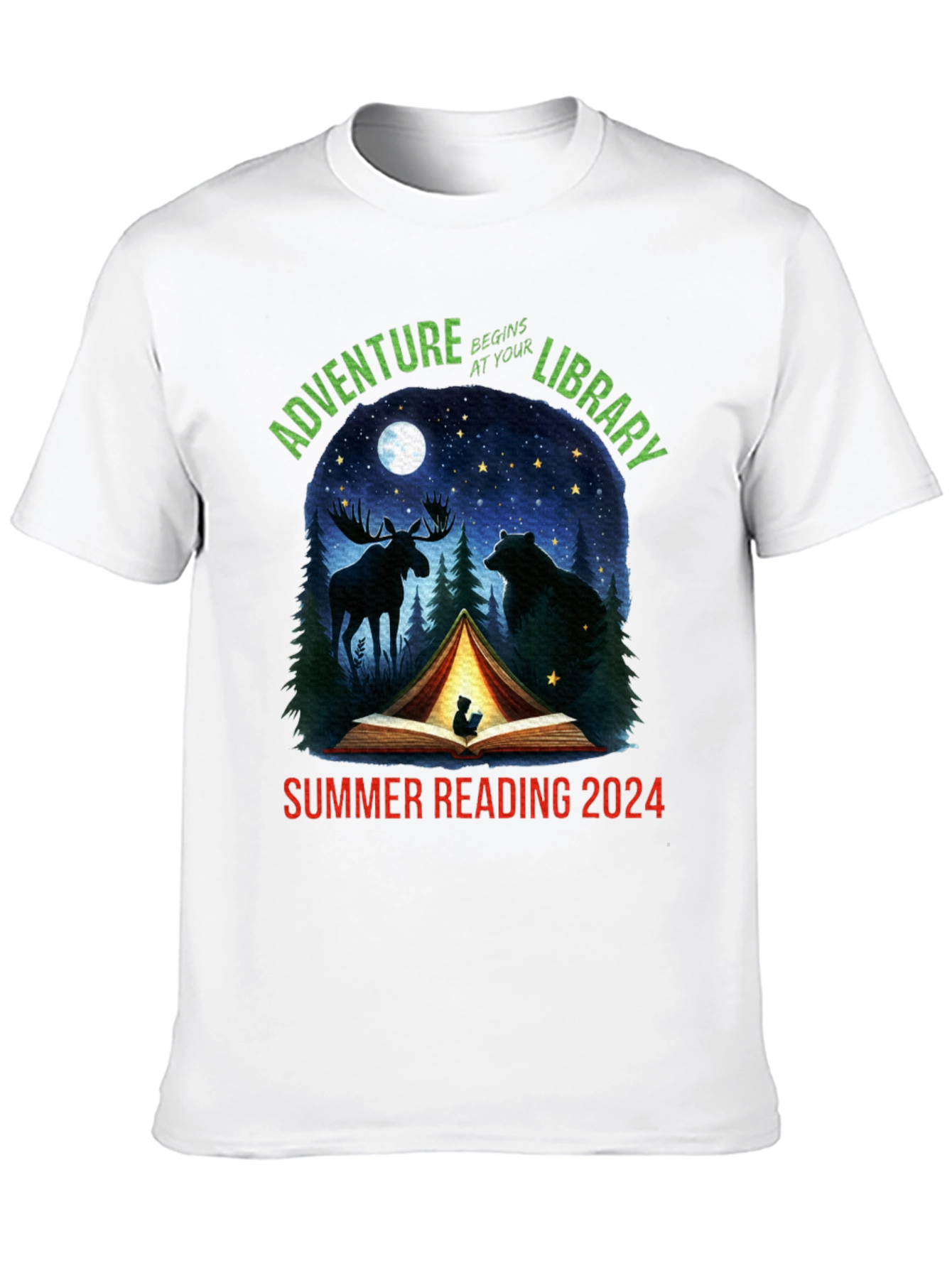 Adventure Begins At Your Library 2024 T-Shirt