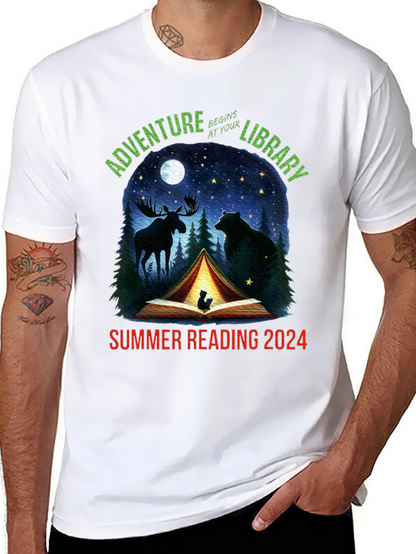 Adventure Begins At Your Library 2024 T-Shirt