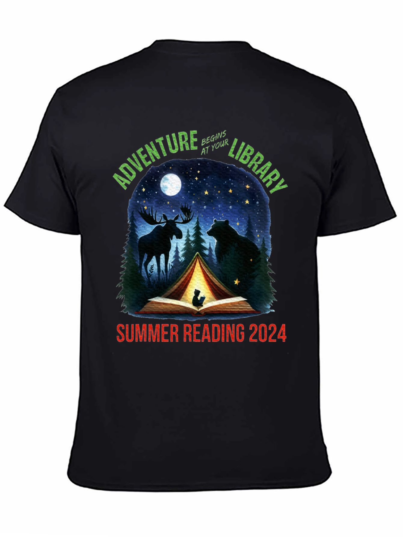 Adventure Begins At Your Library 2024 T-Shirt