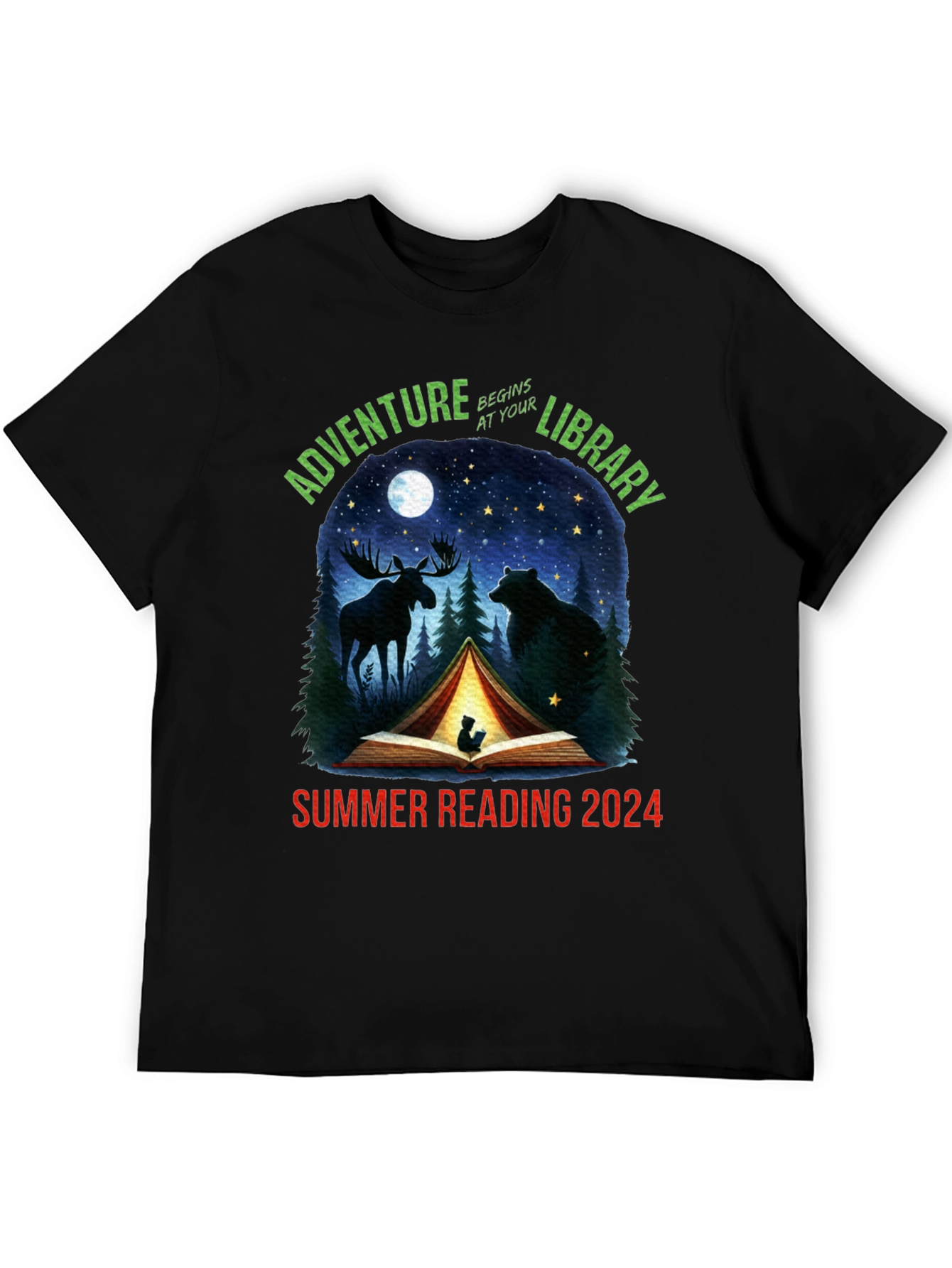 Adventure Begins At Your Library 2024 T-Shirt