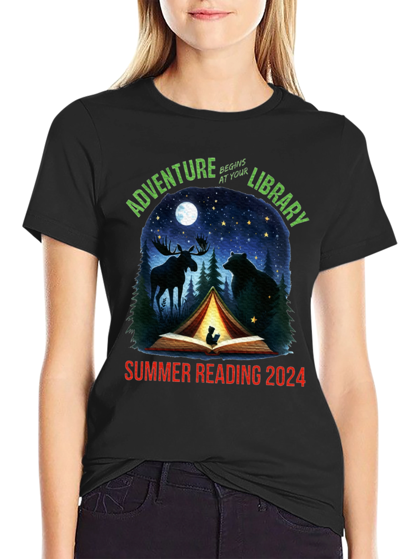 Adventure Begins At Your Library 2024 T-Shirt