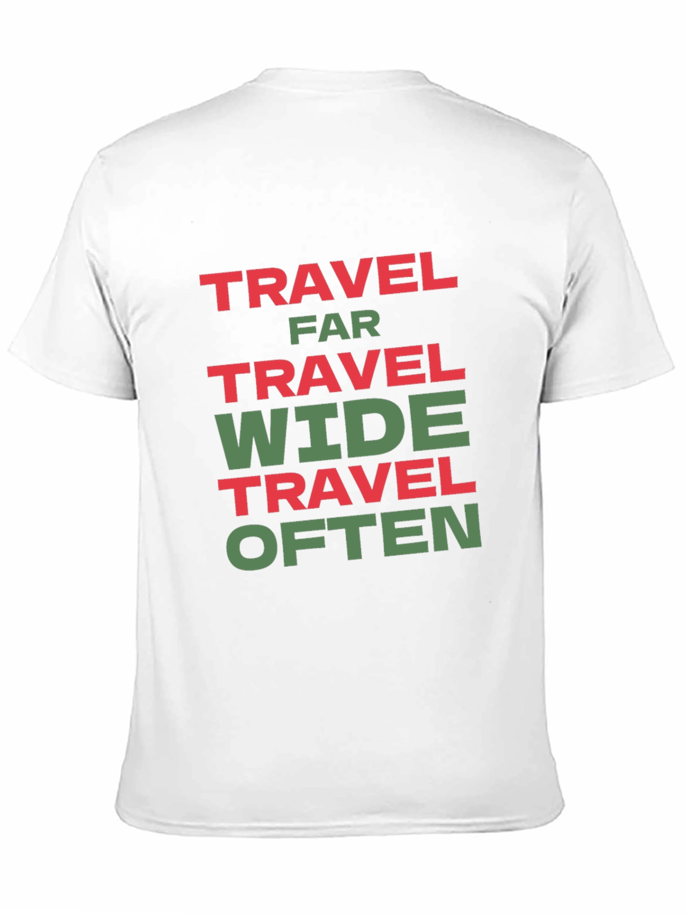 Travel Far Wide Often T-Shirt - Black Cotton Tee