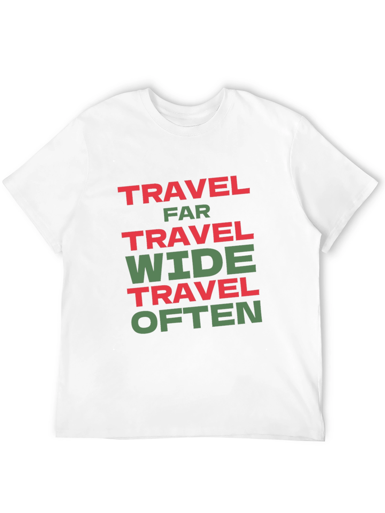 Travel Far Wide Often T-Shirt - Black Cotton Tee