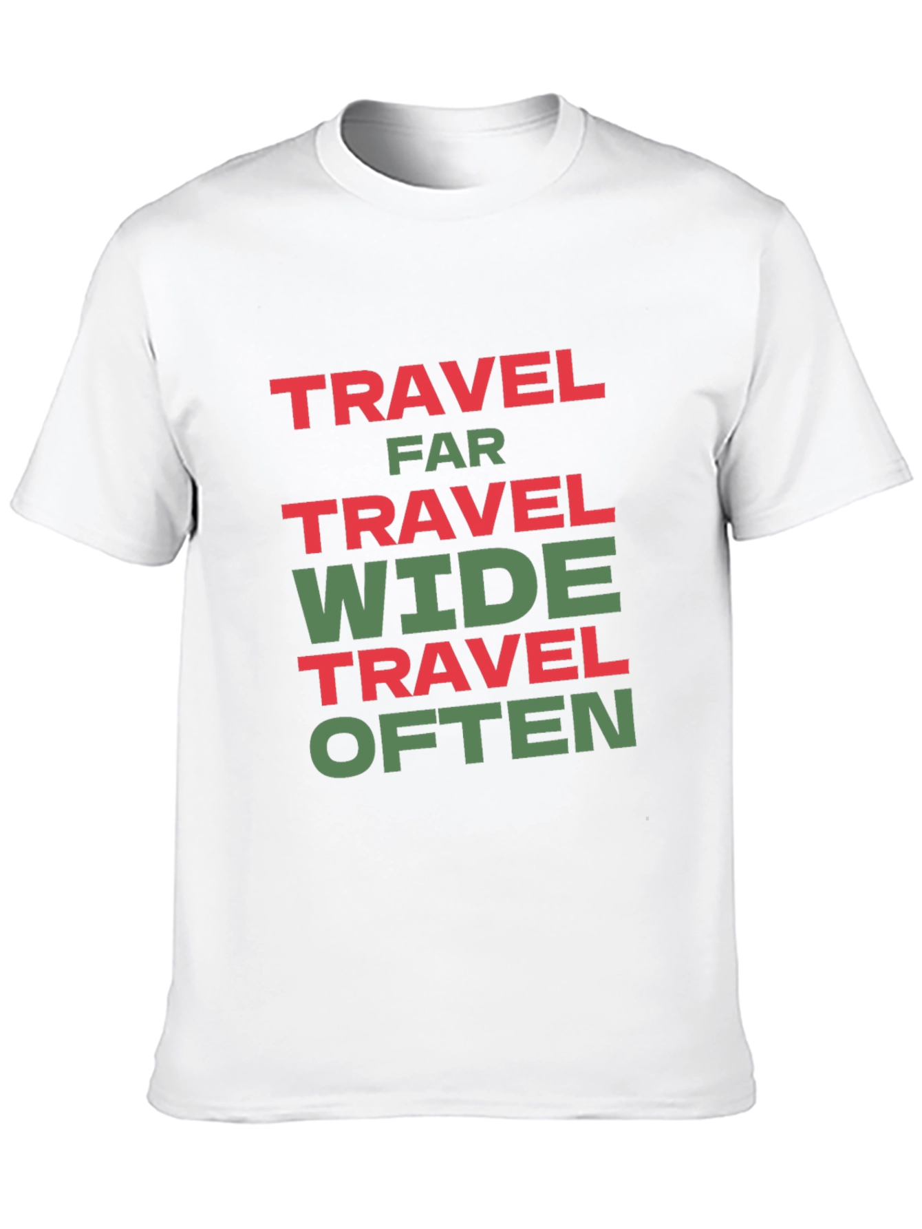 Travel Far Wide Often T-Shirt - Black Cotton Tee