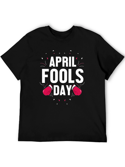 April Fools Day T-Shirt with Boxing Glove Design