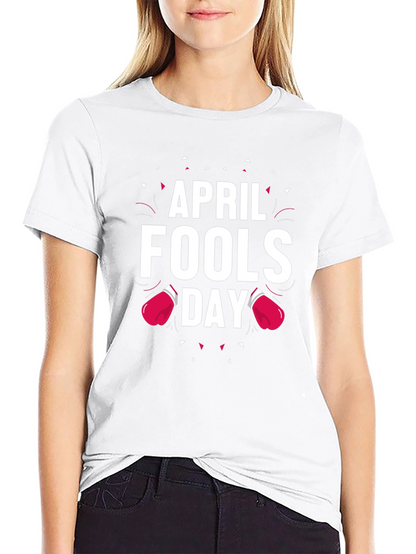 April Fools Day T-Shirt with Boxing Glove Design