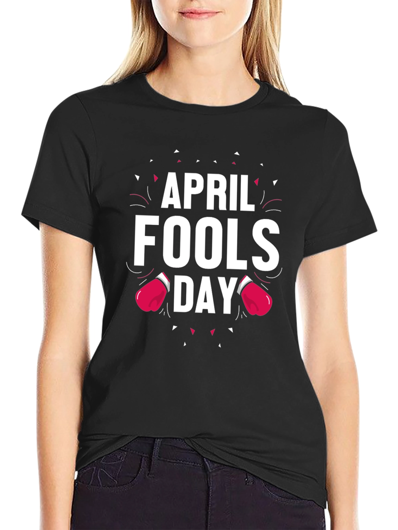 April Fools Day T-Shirt with Boxing Glove Design