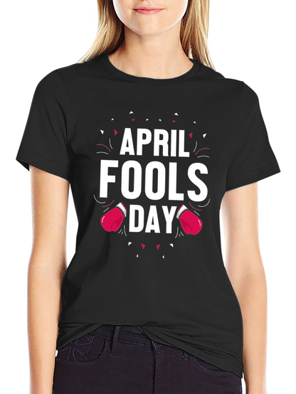 April Fools Day T-Shirt with Boxing Glove Design