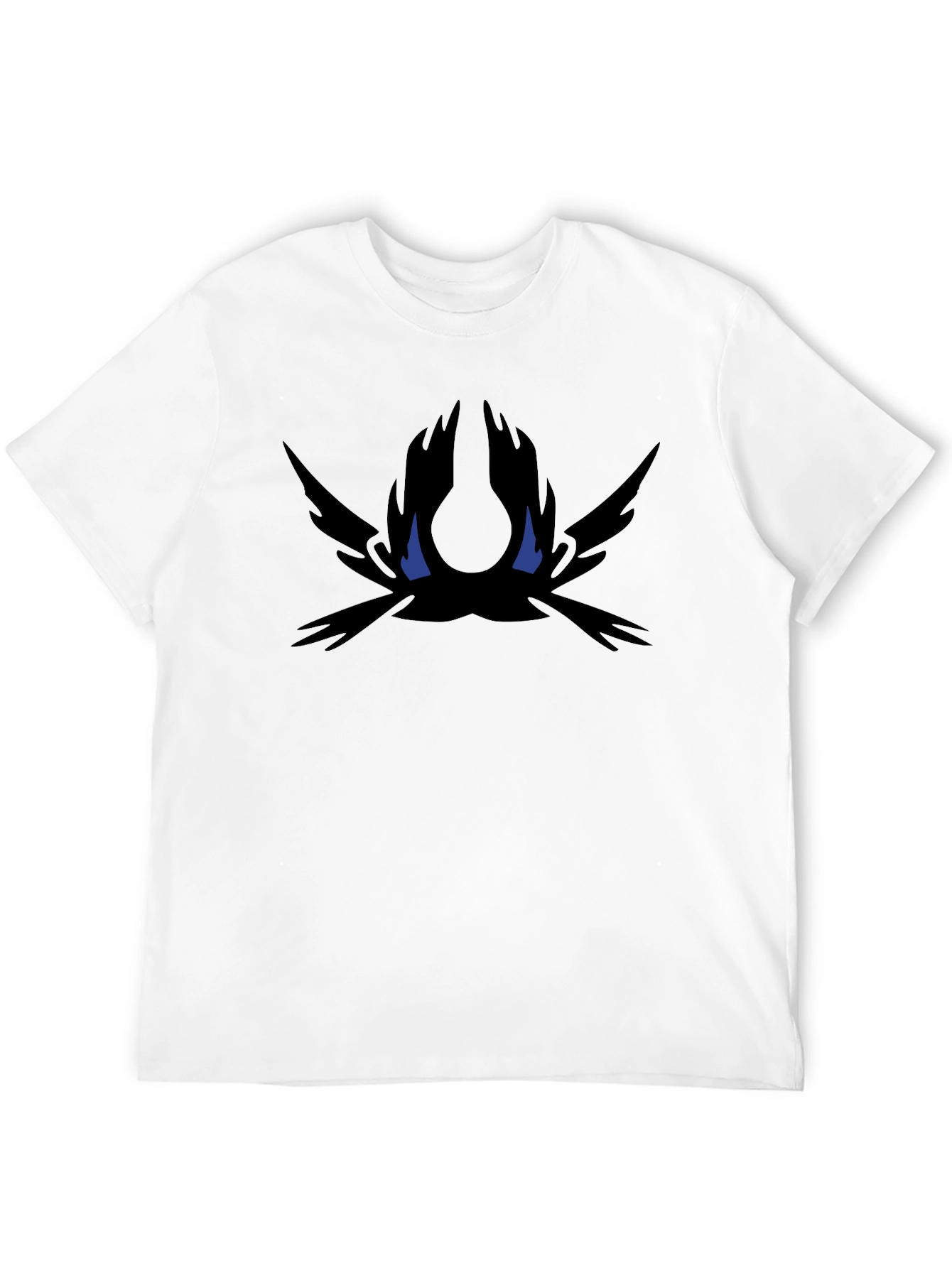 Mens Black Graphic Tee - Abstract Dark Bird Design