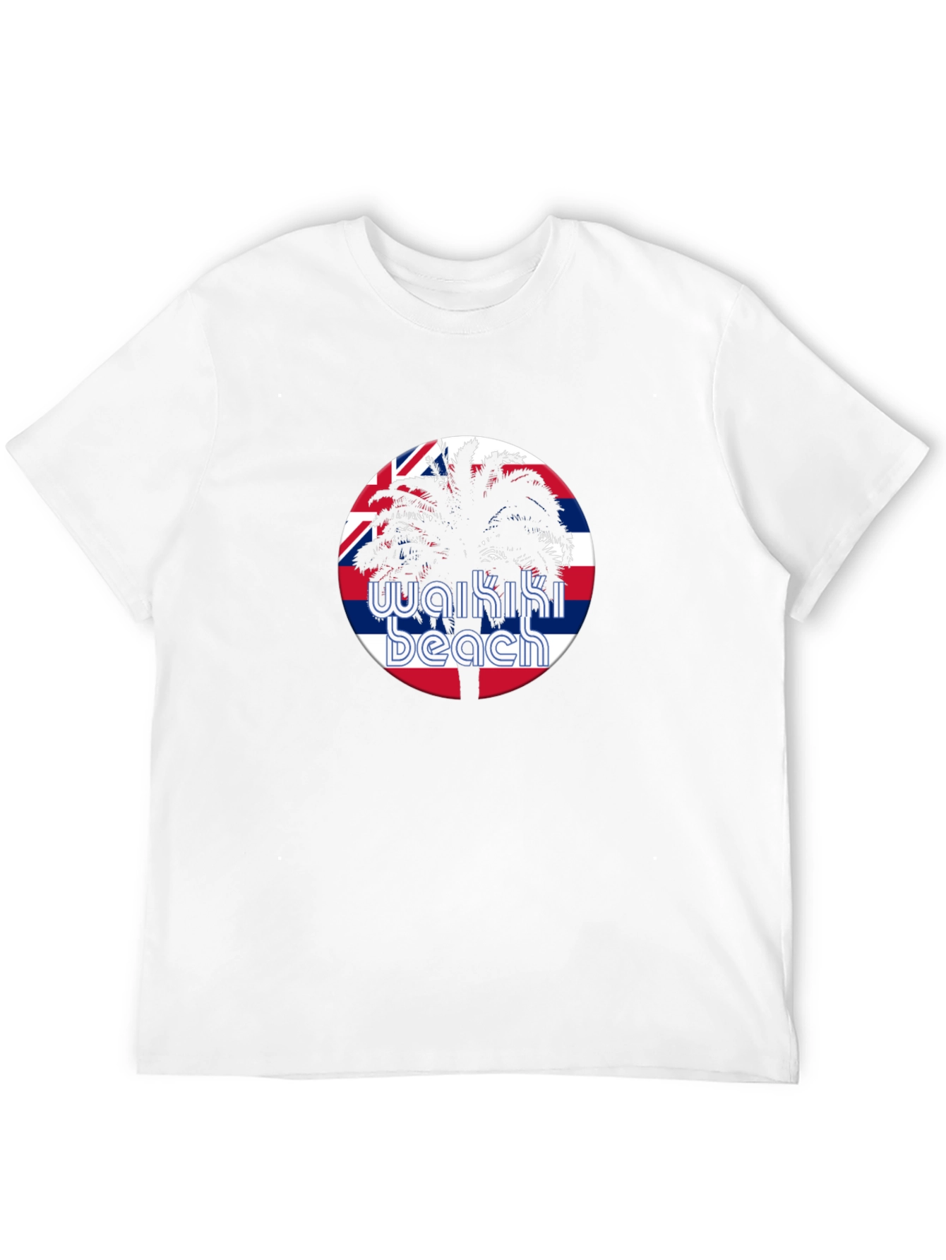 Waikiki Beach T-Shirt - Palm Tree Hawaii Design
