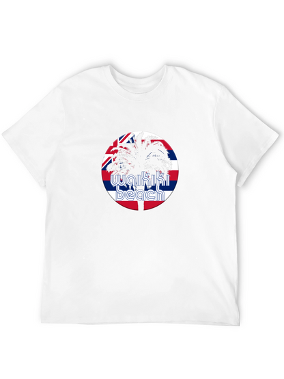 Waikiki Beach T-Shirt - Palm Tree Hawaii Design