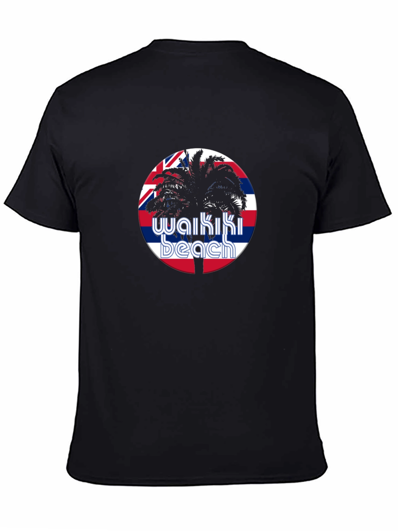 Waikiki Beach T-Shirt - Palm Tree Hawaii Design