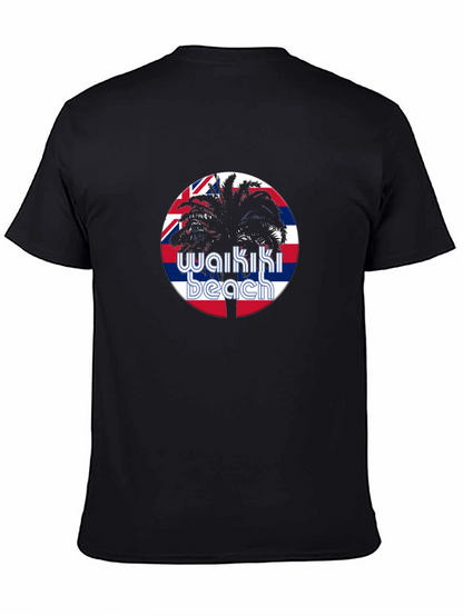 Waikiki Beach T-Shirt - Palm Tree Hawaii Design