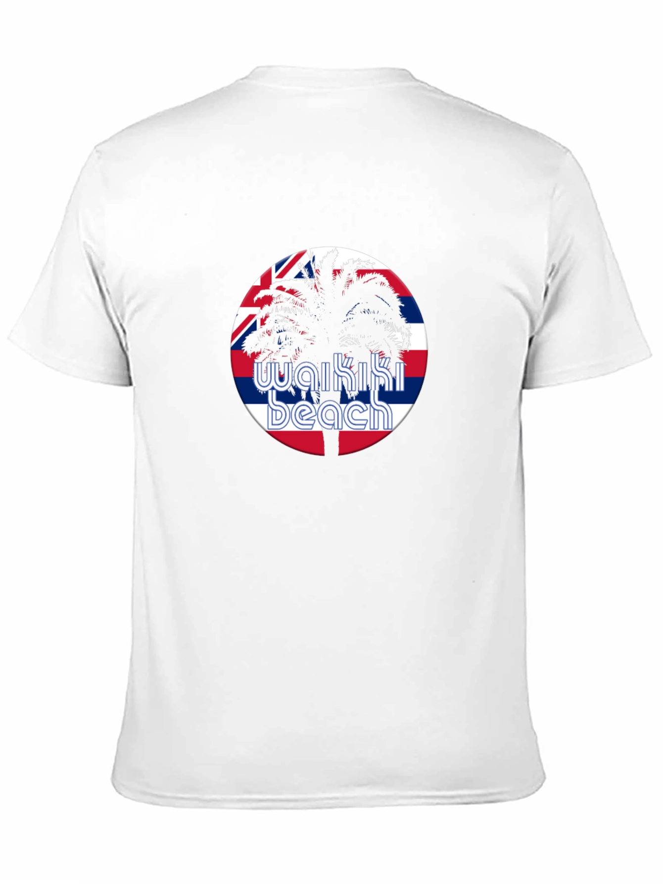 Waikiki Beach T-Shirt - Palm Tree Hawaii Design