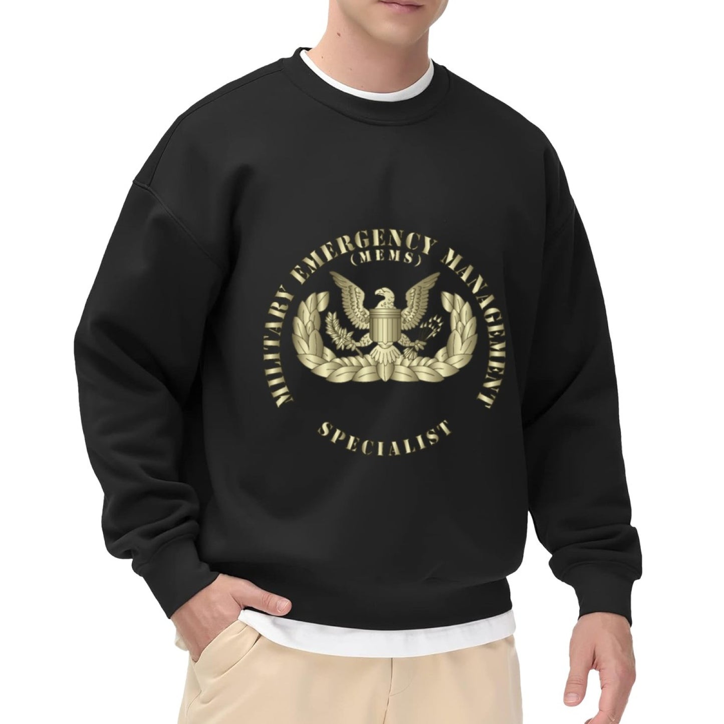 MEMS Official Emblem Black Crewneck Sweatshirt