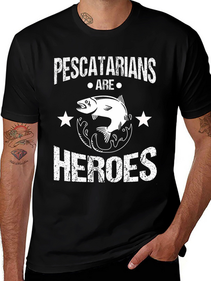 Pescatarians Are Heroes Graphic T-Shirt