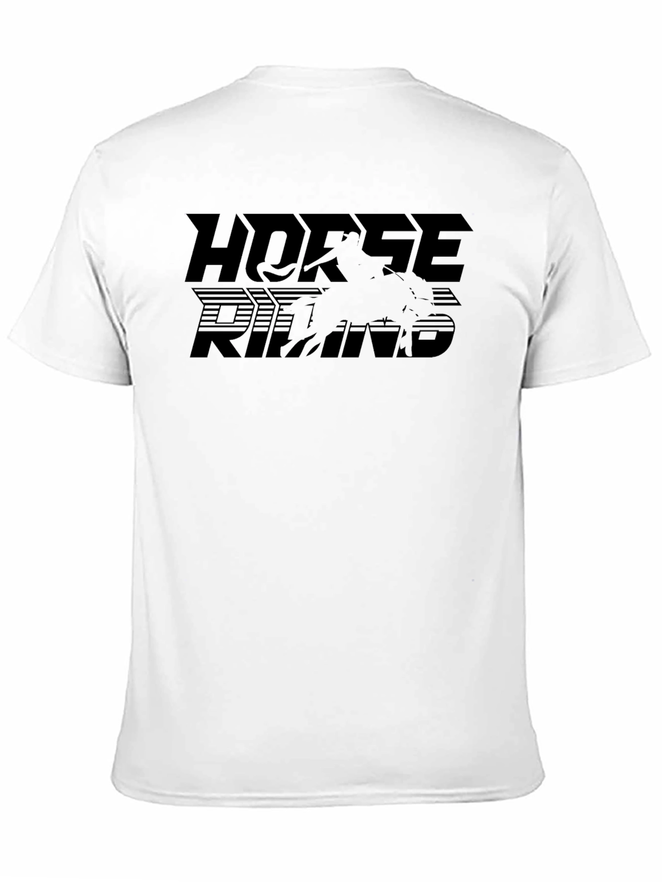 Horse Riding T-Shirt - Black Cotton Tee