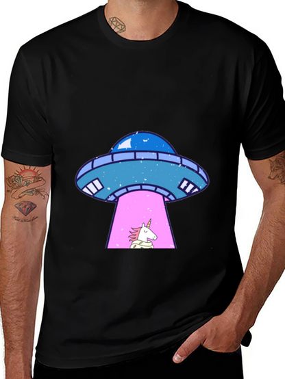 UFO Unicorn Abduction Graphic Tee