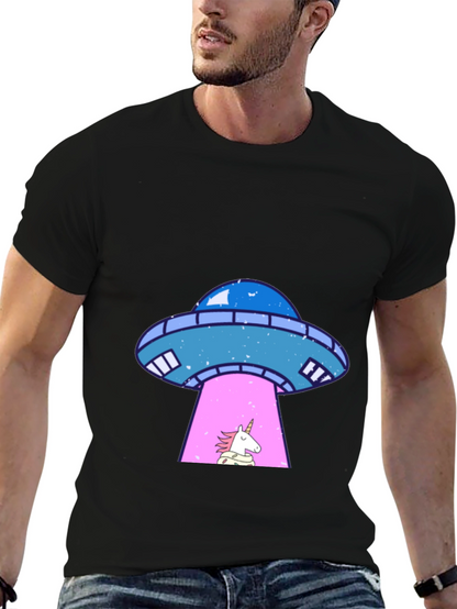 UFO Unicorn Abduction Graphic Tee
