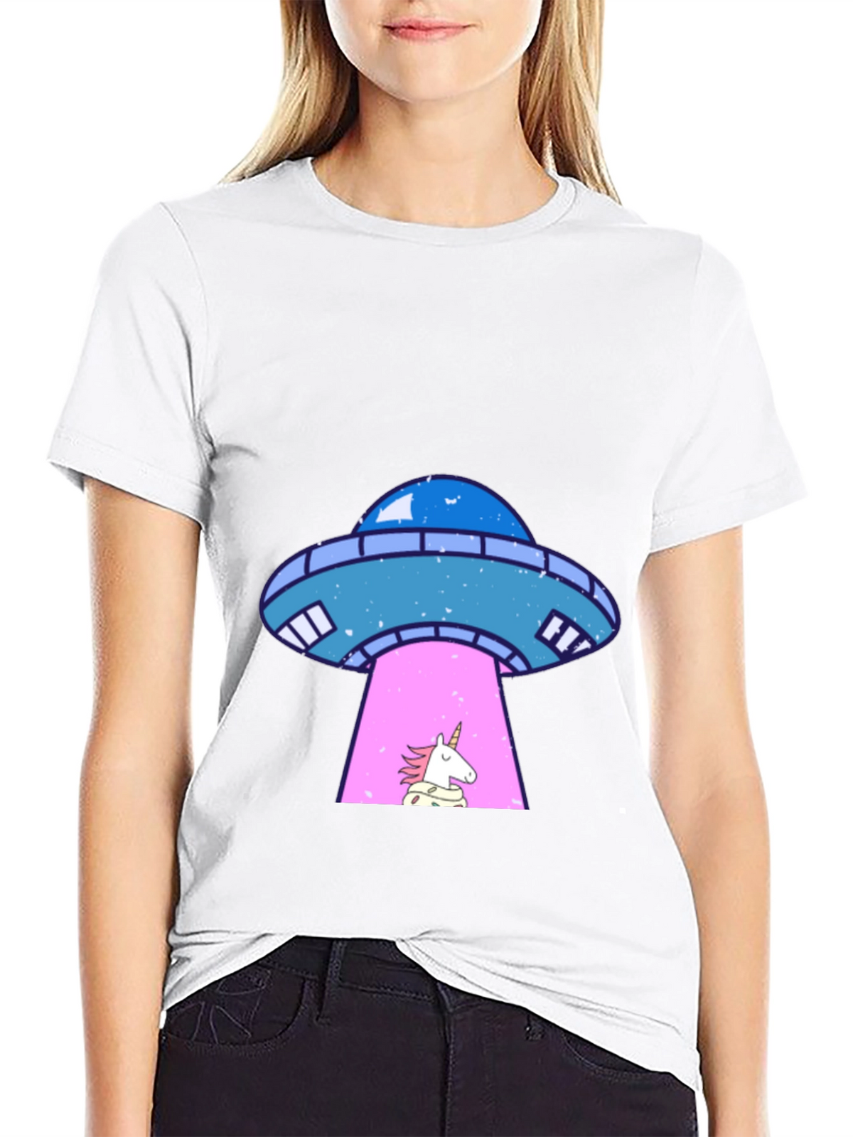 UFO Unicorn Abduction Graphic Tee