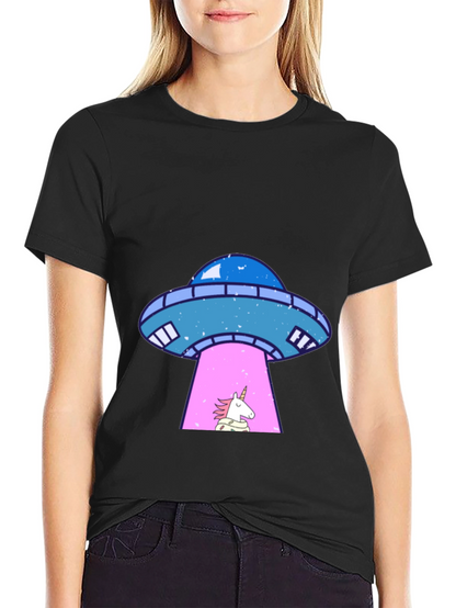 UFO Unicorn Abduction Graphic Tee