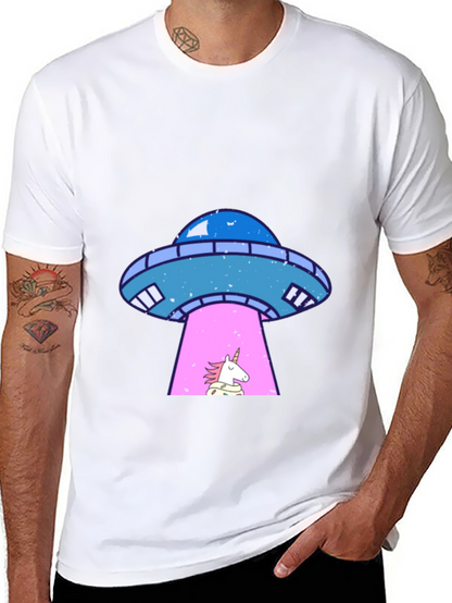 UFO Unicorn Abduction Graphic Tee
