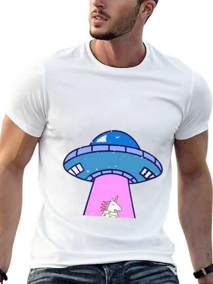 UFO Unicorn Abduction Graphic Tee