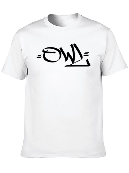 Black OWL Graphic Tee - Mens Short Sleeve