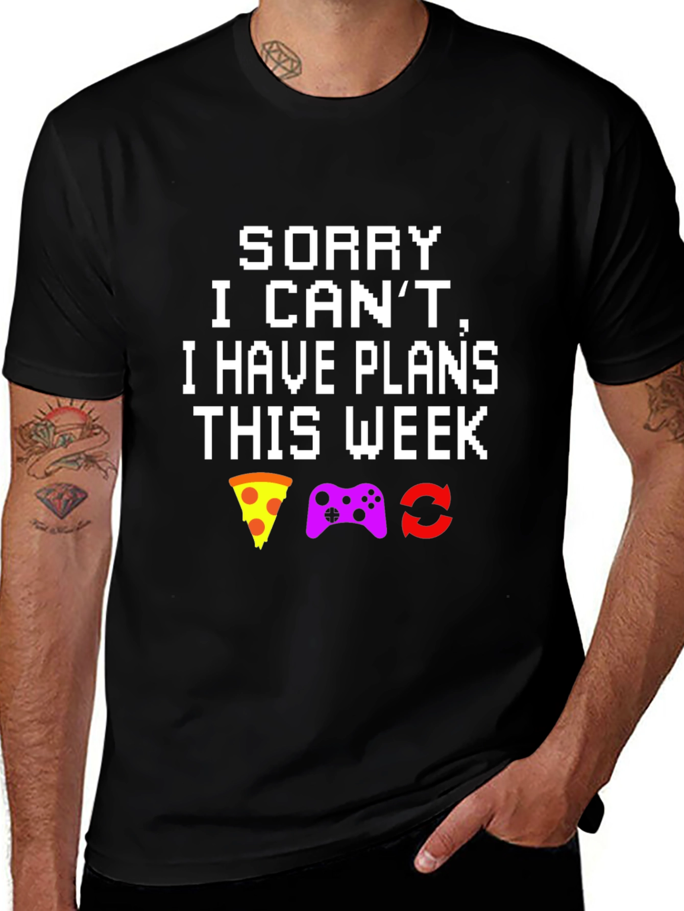 Gamers Busy Black T-Shirt