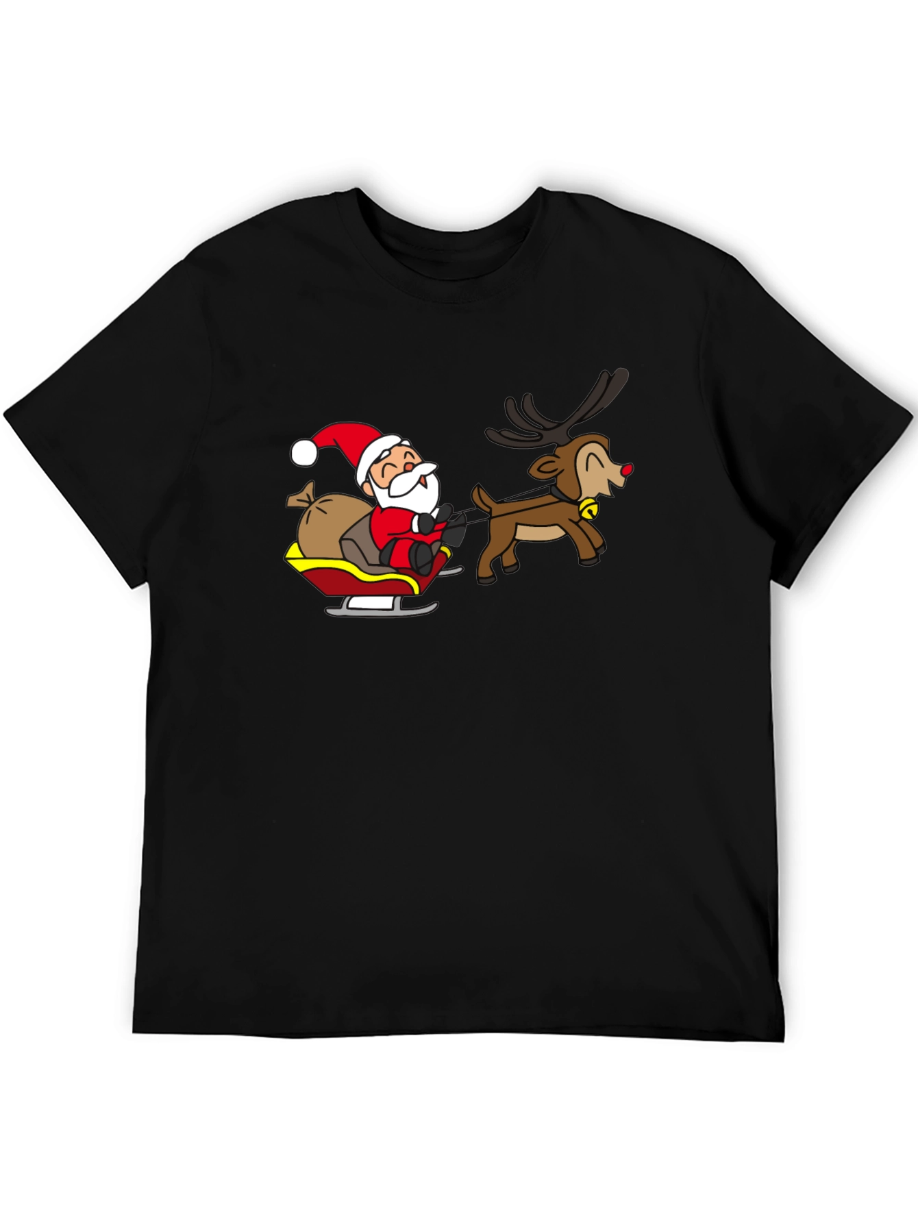 Santa and Reindeer Graphic T-Shirt