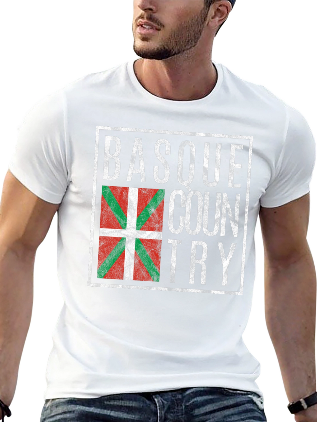 Basque Country Flag T-Shirt - Retro Design