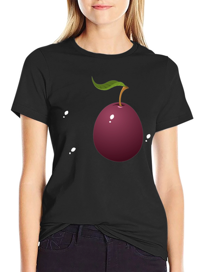 Plum Graphic Tee - Casual Style